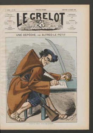 Une dépêche, par Alfred Le Petit