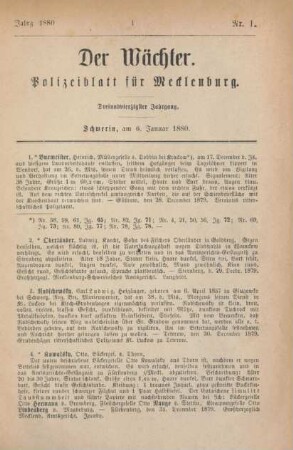 6. Januar-31. December = Nr. 1-104