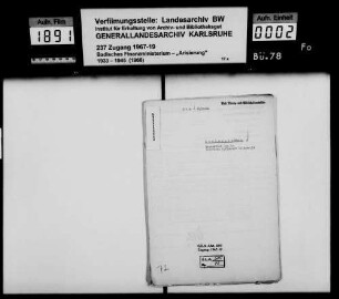 Bähr, Wilhelm Israel Karlsruhe Bewerber: Alfred Hacker, Kaufmann Karlsruhe Lagerbuch-Nr. 1192 Karlsruhe