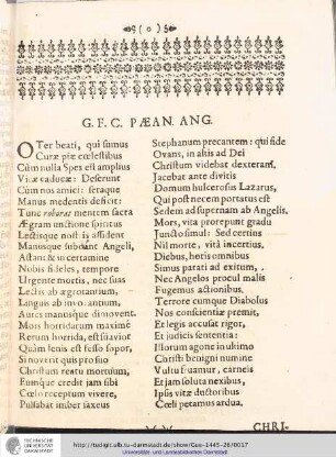 G.F.C. Paean. Ang.