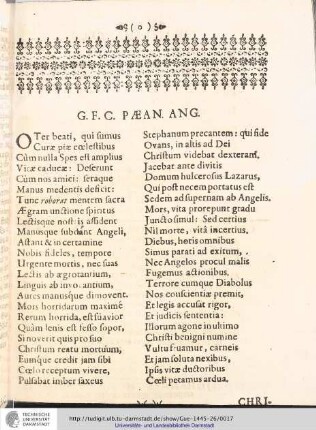 G.F.C. Paean. Ang.