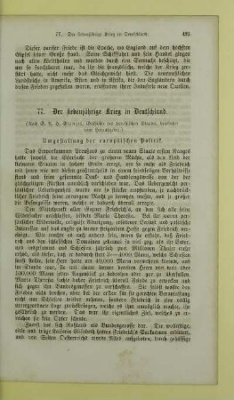 77. Der siebenjährige Krieg in Deutschland