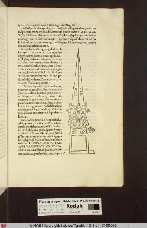 [Obelisk mit Sphinxen und Personifikationen auf quaderförmigem Sockel]