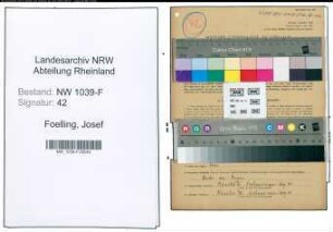 Entnazifizierung Josef Foelling , geb. 26.04.1913 (Elektromonteur)