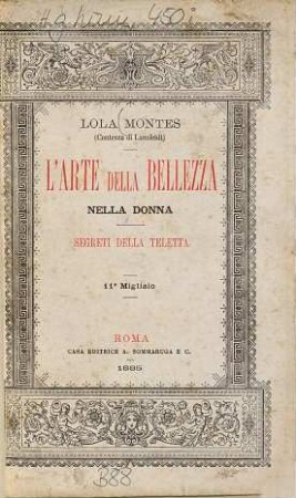 L'arte della bellezza nella donna : segreti della teletta
