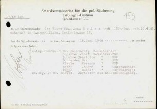 Hofer, Anna, geb. Glöggler