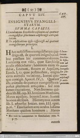 Caput XIV. De Insignibus Evangelistarum