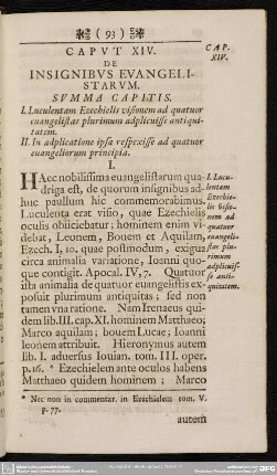 Caput XIV. De Insignibus Evangelistarum