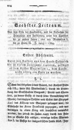 Sechster Zeitraum