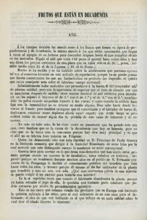 Frutos que están en decadencia