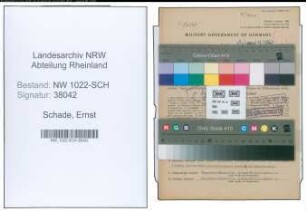 Entnazifizierung Ernst Schade , geb. 17.01.1886 (Treuhaender)