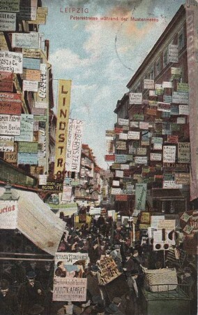 Leipzig: Petersstrasse während der Mustermesse