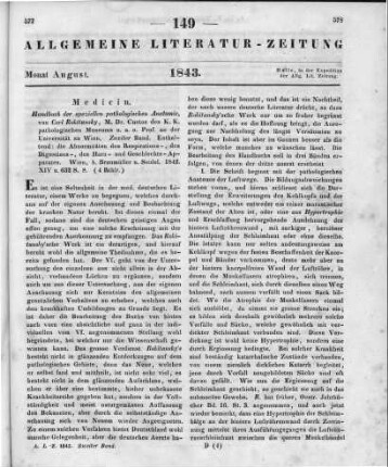 Rokitansky, C.: Handbuch der pathologischen Anatomie. Bd. 2. Die Abnormitäten des Respirations-, des Digestions-, des Harn- und Geschlechts-Apparates. Wien: Braumüller & Seidel 1842