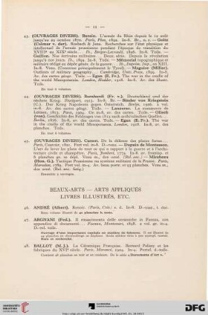 Beaux-Arts – Art appliqués – livres illustrés (Nr. 46-91)