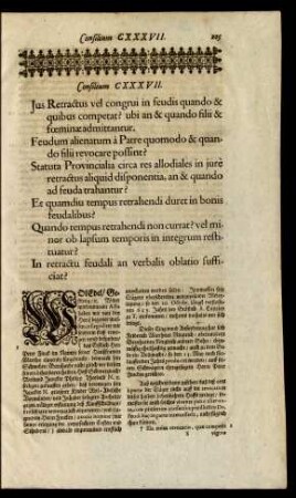 Consilium CXXXVII.