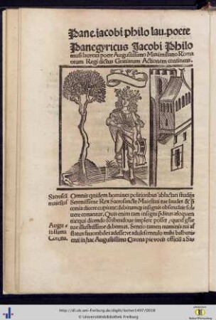 Panegyricus Jacobi Philomusi laureate poete Augustissimo Maximiliano Romanorum Regi…