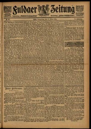 Ausgabe vom Donnerstag, den 17. März 1904.