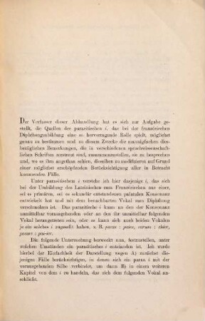 Die Quellen des parasitischen i im Altfranzösischen