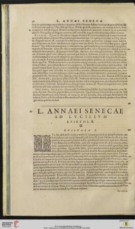 L. Annaei Senecae ad lvcilivm epistolae