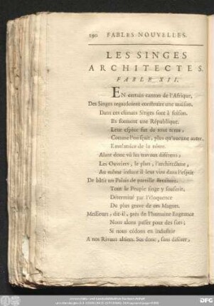 Les Singes Architectes. Fable XII.