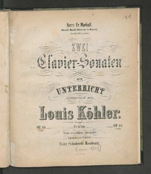 op. 46 (C Dur) : zum Unterricht comp.