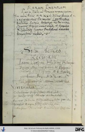 [fol. 146] Rektorat Johann Caspar Helbling 1625/26