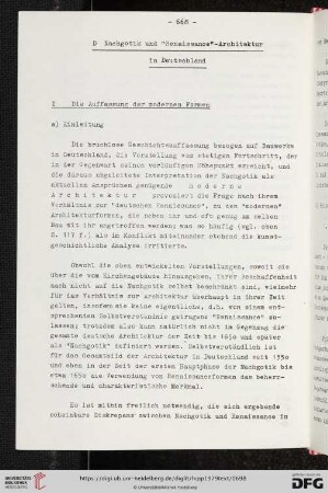 D. Nachgotik und "Renaissance"-Architektur in Deutschland