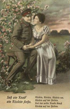 Sah ein Knab' ein Röslein stehn - Röslein, Röslein, Röslein rot [...]
