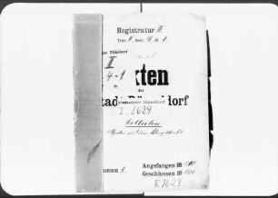 Kollekten, Abgaben aus dem Klingelbeutel. Generalia