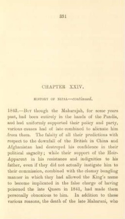 Chapter XXIV. History of Nipal - continued
