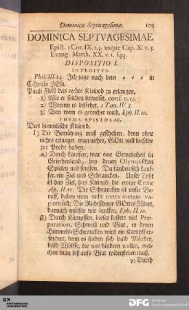 Dominica Septuagesimae.