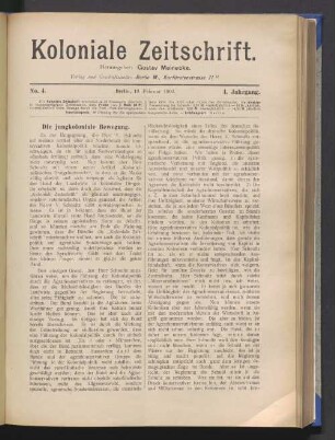 No. 4. Berlin, 19. Februar 1903