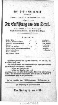 Die Entführung aus dem Serail