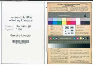 Entnazifizierung Hubert Grundhoff , geb. 04.10.1902 (Zimmerer)