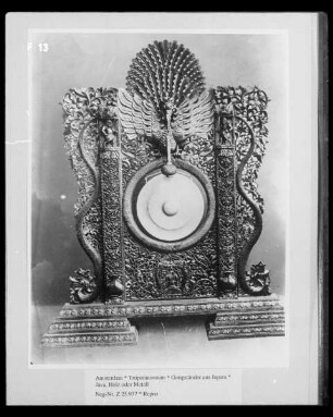 Gong mit Ständer aus Japara