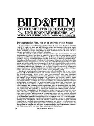 Der patriotische Film, wie er ist und wie er sein könnte