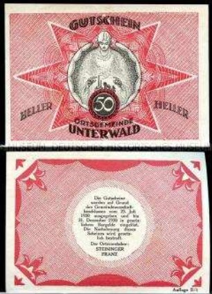 Unterwald, Oberösterreich 50 Heller