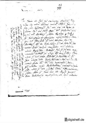 35: Brief von Johann Peter Uz an Johann Wilhelm Ludwig Gleim