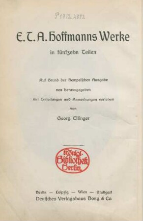 Teil 1: Phantasiestücke in Callots Manier