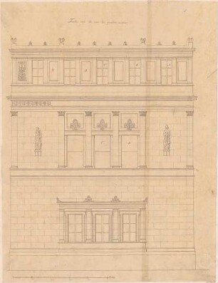 Klenze, Leo von; St. Petersburg (Russland); Eremitage - Aufriss