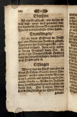 202-213, (Orte unter bad. Herrschaft) E - P