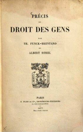 Précis du droit des gens