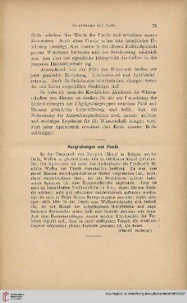 Ausgrabungen und Funde