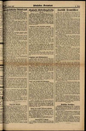 Zweite Ausgabe vom Freitag, den 04. August 1939.