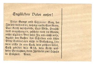 o.Nr.: Englisches Vater unser