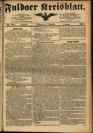 Ausgabe vom Montag, den 07. Dezember 1908.