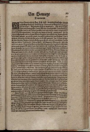 Am Sontage Trinitatis