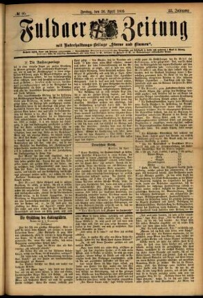 Ausgabe vom Freitag, den 26. April 1895.
