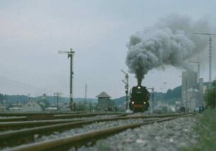 Heidenheim-Mergelstetten Lok 044 404 Lok 023 029 Anfahrt Güterzug Ausfahrsignale Gleisanlagen