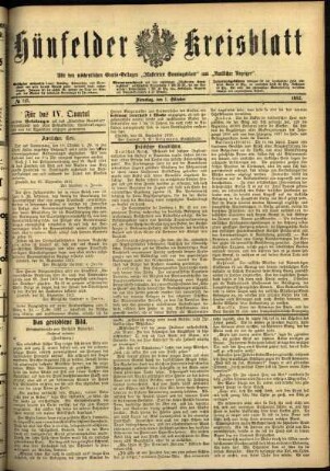 Ausgabe vom Dienstag, den 01. Oktober 1912.